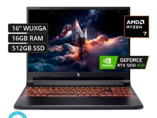 ACER NITRO V 16 ANV16-42-R96P Ryzen 7 260 512GB 16GB 16" 180Hz RTX 5050 8GB OBSIDIAN BLACK Backlit Keyboard- art 10000004C15050