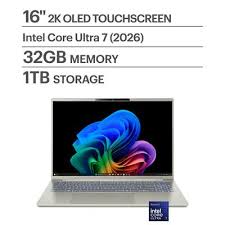 ACER SWIFT GO SFG16-I71T-79Q6 Ultra 7 355 8core 32GB 1TB 16" OLED WUXGA TOUCHSCREEN LAPTOP VAPOR SILVER (Pad Numérico)- art 10000001ec