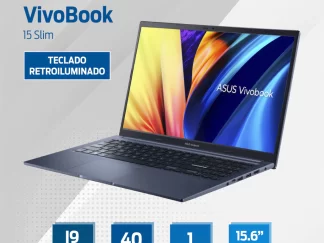 Asus Vivobook 15 SLIM i9-13900H 14 Núcleos 1TB 40gb 15.6" FHD QUIET BLUE Teclado Retroiluminado - art 10000077b1a2
