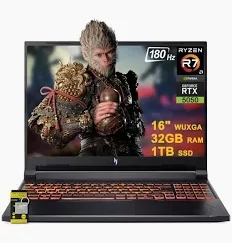 Acer Nitro 5 ultra 7 240H 32GB  512GB 16" FHD+ 180Hz RTX 5060 8GB Black Teclado Retroiluminado - art 10000004b1a