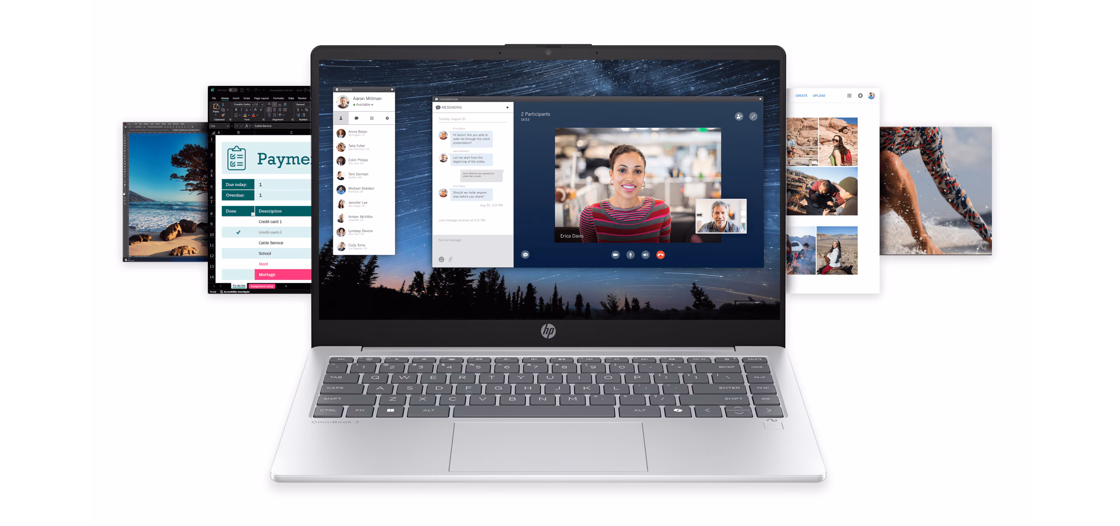 HP OMNIBOOK 3 (16-BU0007DX) Core Ultra 7 255U 12core 16GB  512GB 16" IPS 2K TOUCHSCREEN MICA SILVER Pad Numérico  - art-10000106f13