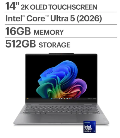 LENOVO YOGA 7i Copilot+ PC (83TC0003US) Ultra 5 322 16GB 512GB 14" 2K OLED TOUCHSCREEN flip 360 2en1 2-IN-1 LUNA GREY- art 10000054r