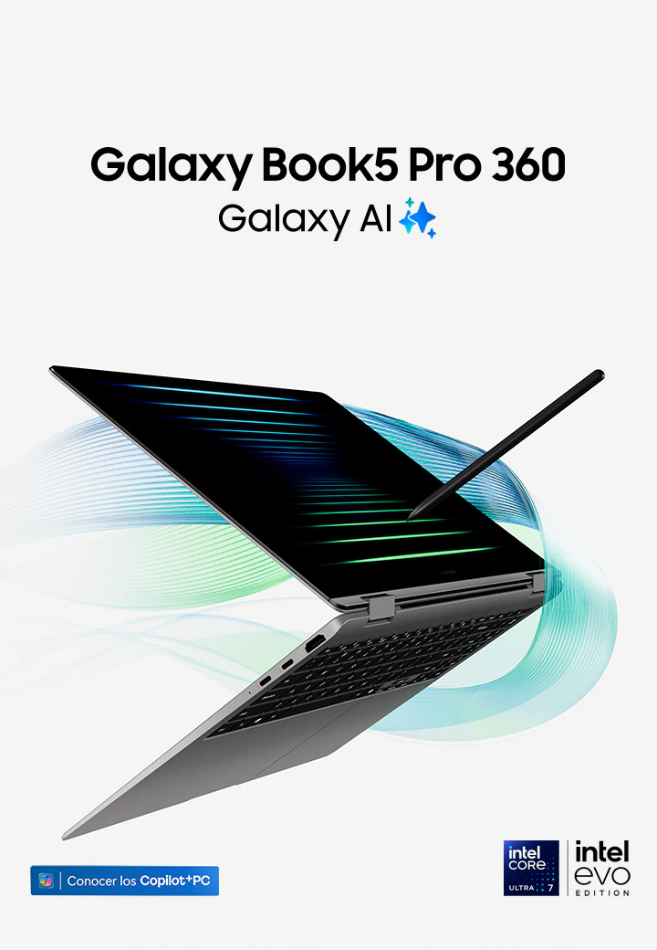 SAMSUNG GALAXY BOOK 5 PRO 360 Ultra 7 256v 8core 16GB 1TB 16” 3K AMOLED TOUCHSCREEN 2-in-1 GRAY (con Pad Numérico)- art 10000147a1
