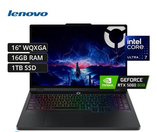 Lenovo Legion 5 16IAX10 Ultra 7 255HX 1TB 16GB 16” 2.5K OLED 165Hz RTX 5060 8GB - art 10000058j